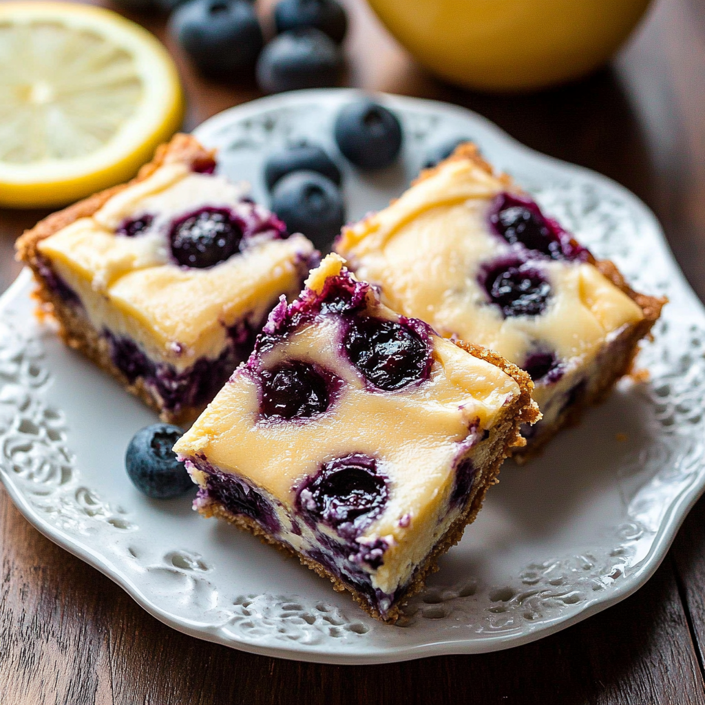Lemon Blueberry Cheesecake Bars