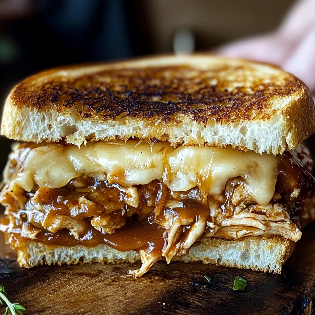 BBQ Chicken Grilled Cheese Sandwich