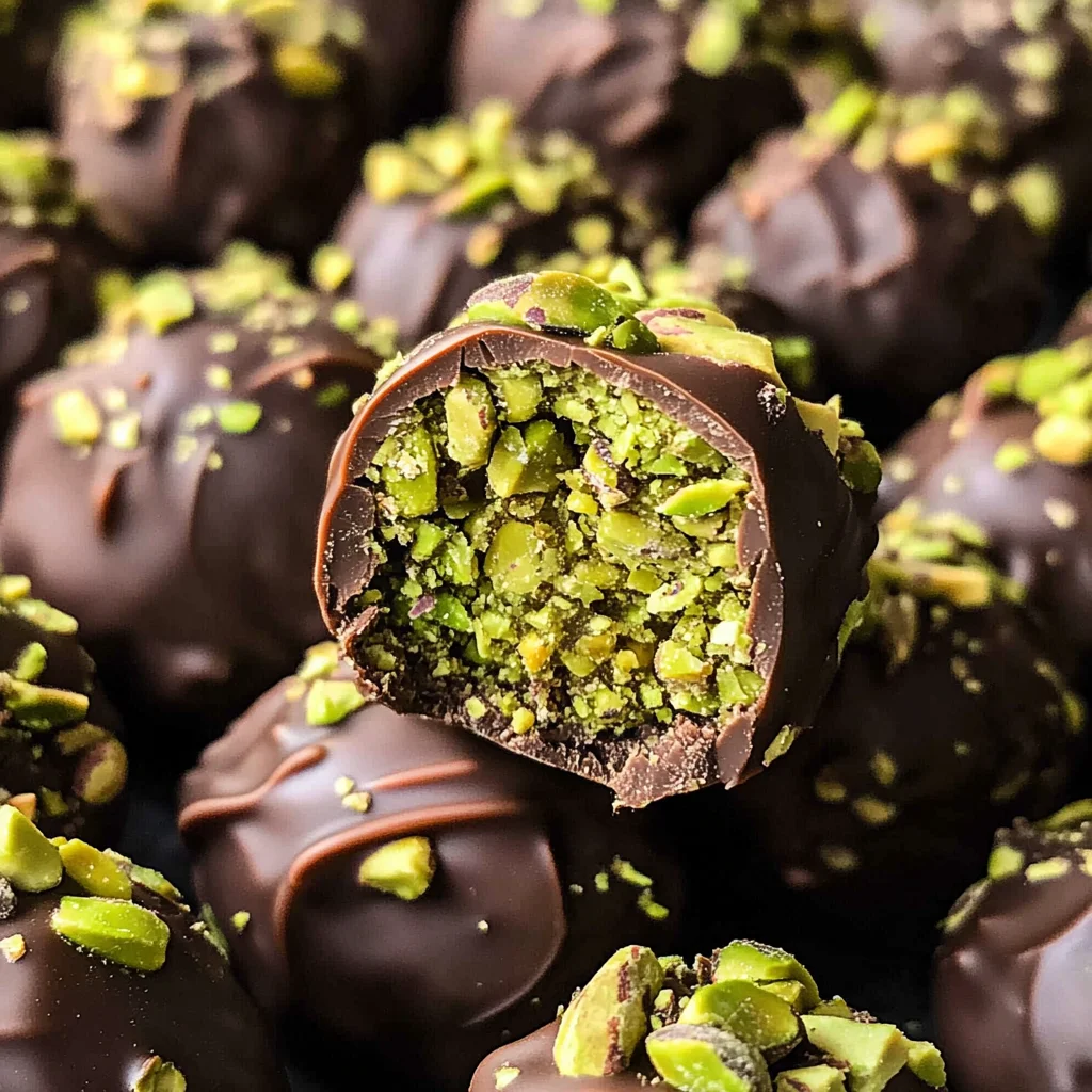 Dubai Chocolate Balls with Pistachio Kunefe Filling