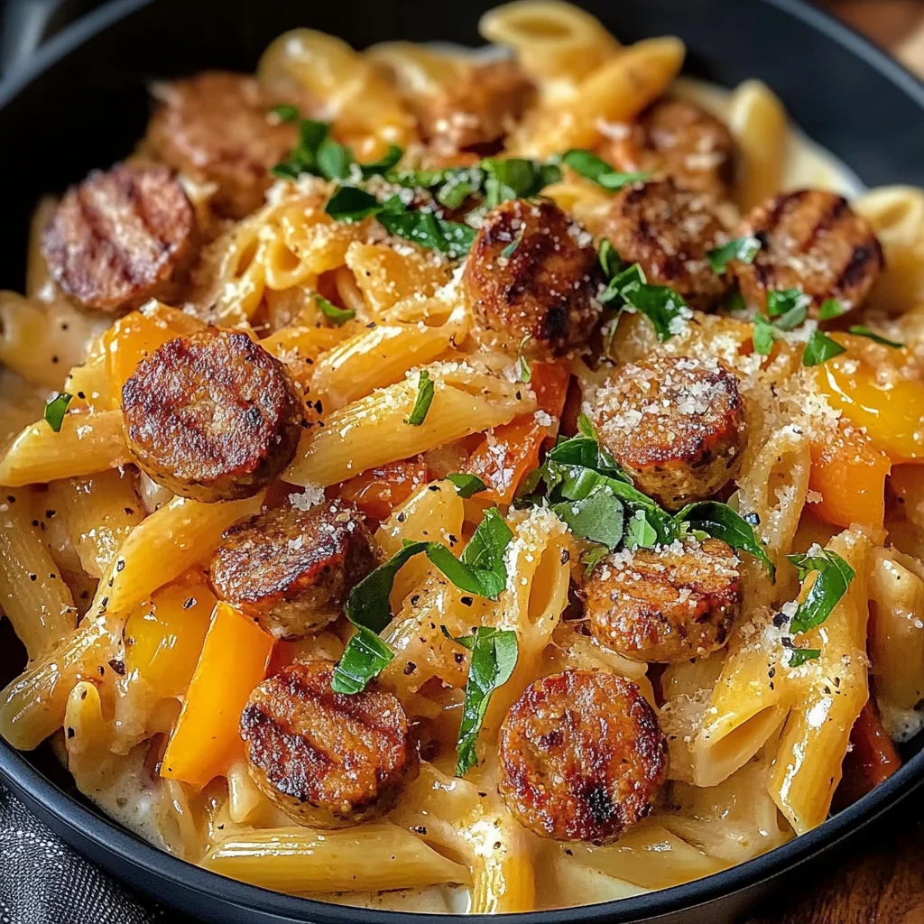 One Pot Creamy Cajun Sausage Pasta (30-Minutes)
