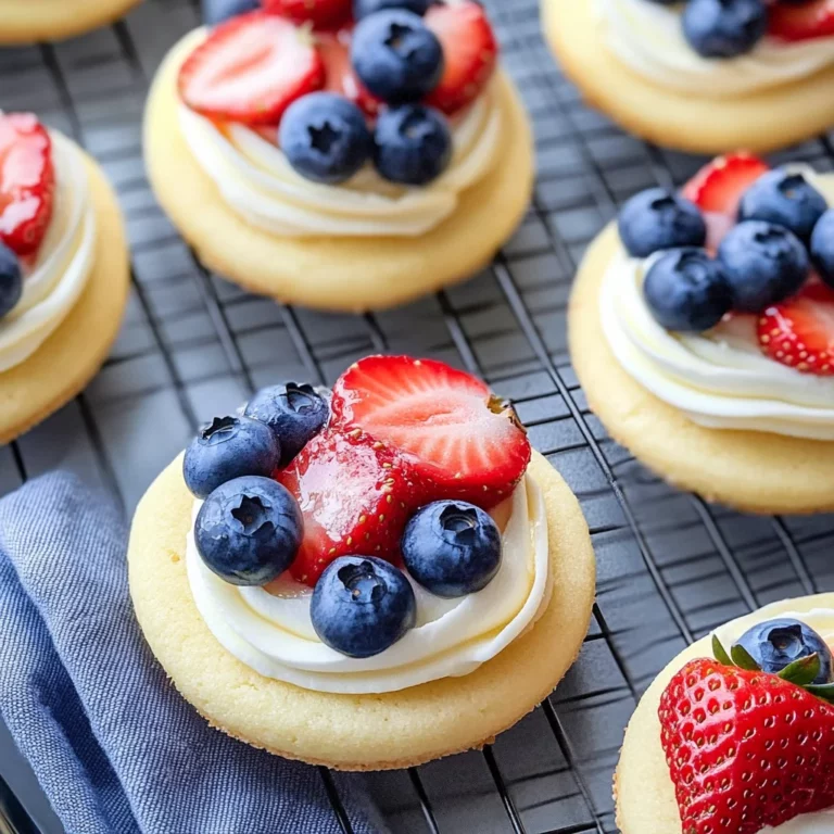 Red White and Blue Mini Fruit Pizzas