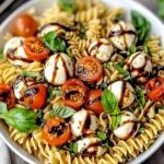 Caprese Pasta Salad with Balsamic Glaze (20-Minutes)