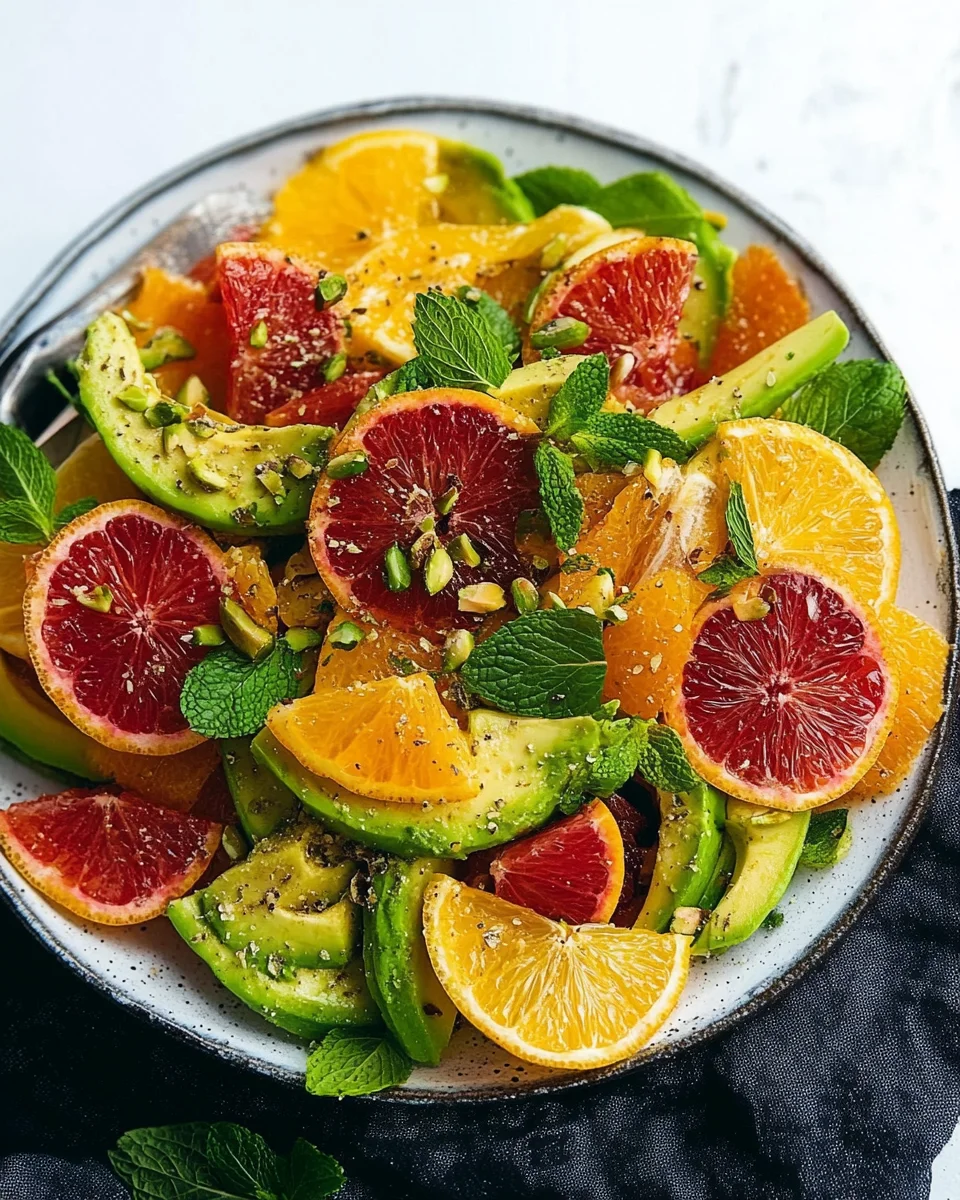 Citrus Avocado Salad with Pistachios and Mint