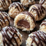 Coconut Cookie Balls with Chocolate Centers