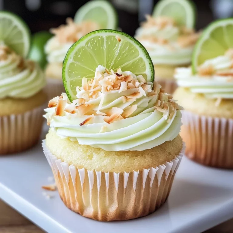 Coconut Cupcakes with Lime Buttercream Frosting
