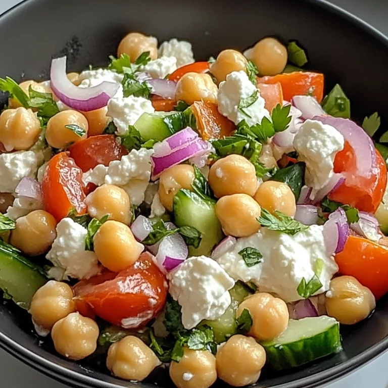 Cottage Cheese and Chickpeas Salad