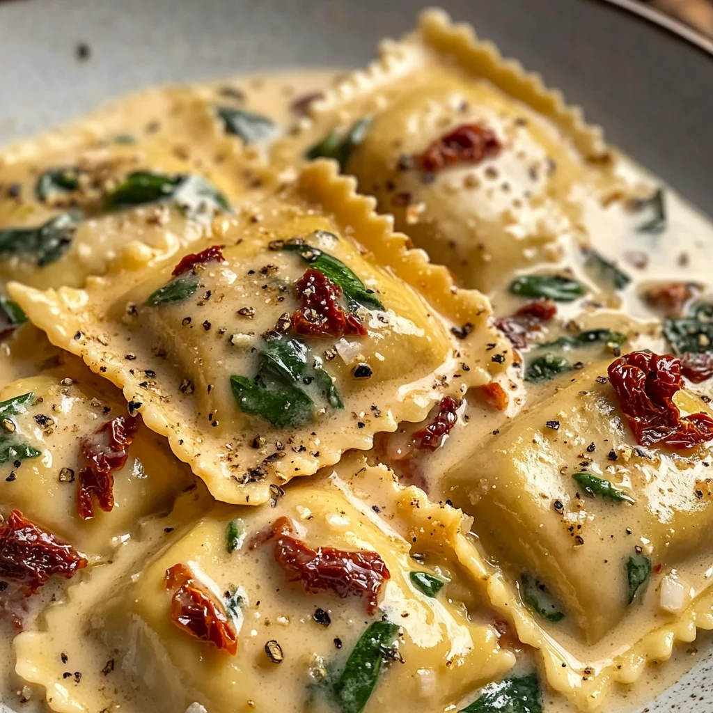 Creamy Tuscan Ravioli