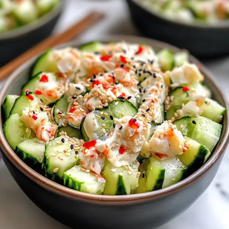 Easy California Roll Cucumber Salad