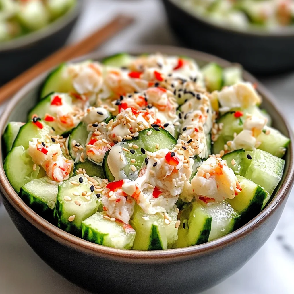 Easy California Roll Cucumber Salad