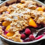 Easy Peach and Raspberry Cobbler