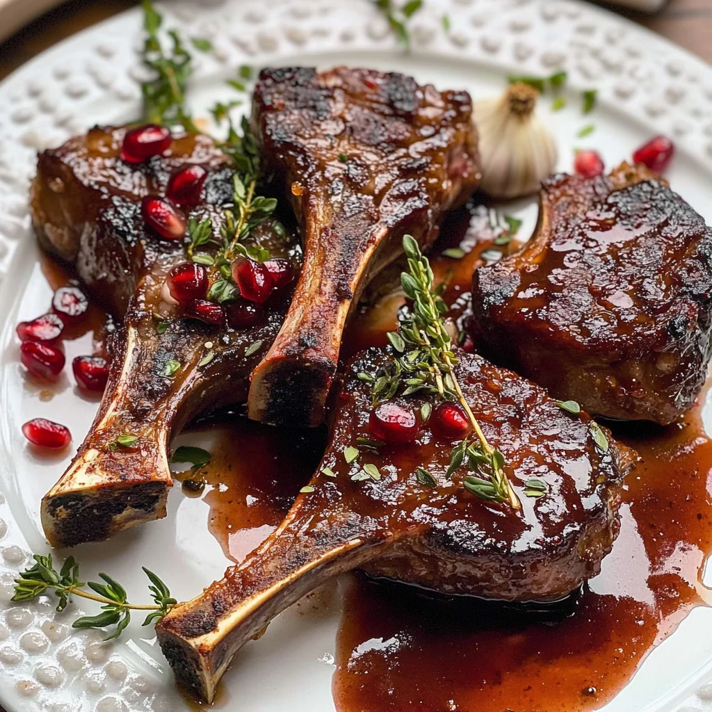 Fancy Pomegranate Lamb Chops