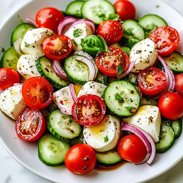 Fresh Cucumber Caprese Salad