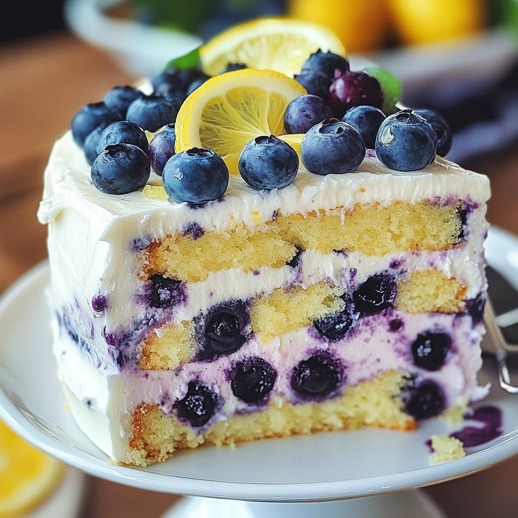 Lemon Blueberry Cheesecake Cake