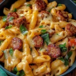 One Pot Creamy Cajun Sausage Pasta (30-Minutes)