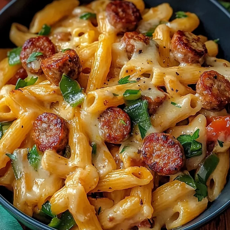 One Pot Creamy Cajun Sausage Pasta (30-Minutes)