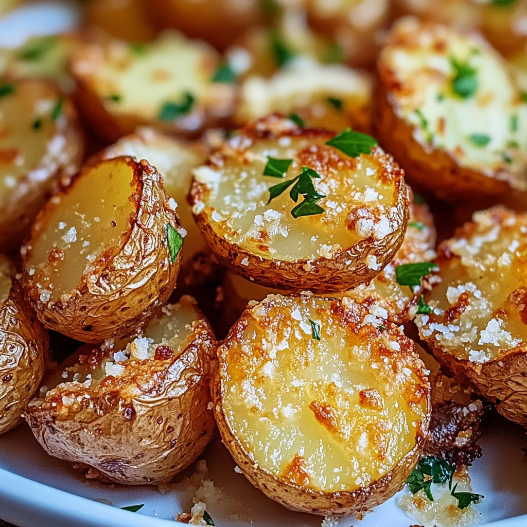 Parmesan Crusted Potatoes with Garlic Butter