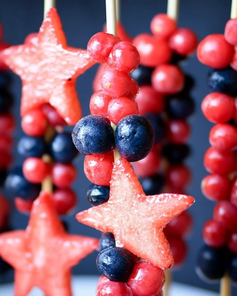 Patriotic Fruit Kabobs