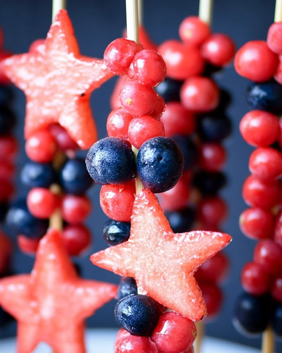 Patriotic Fruit Kabobs