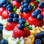 Red, White, and Blue Cheesecake Strawberries