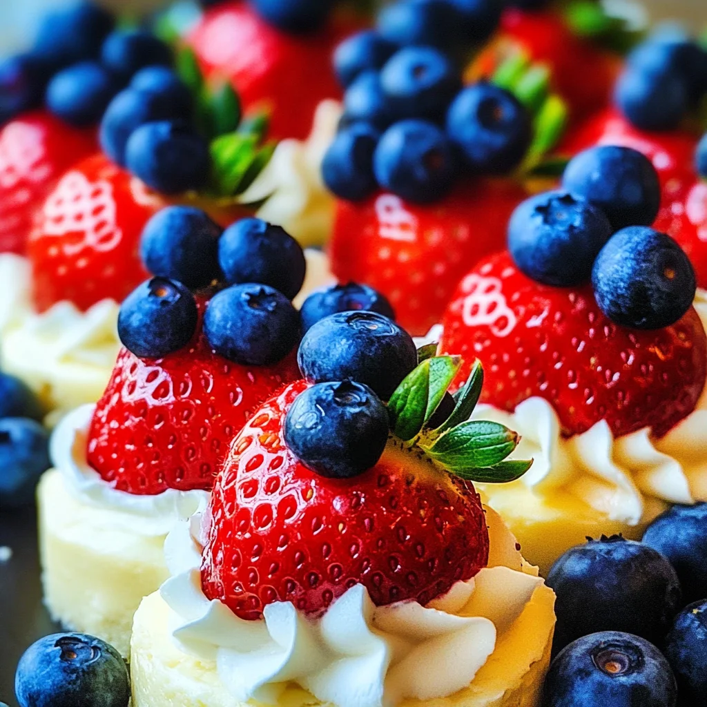 Red, White, and Blue Cheesecake Strawberries