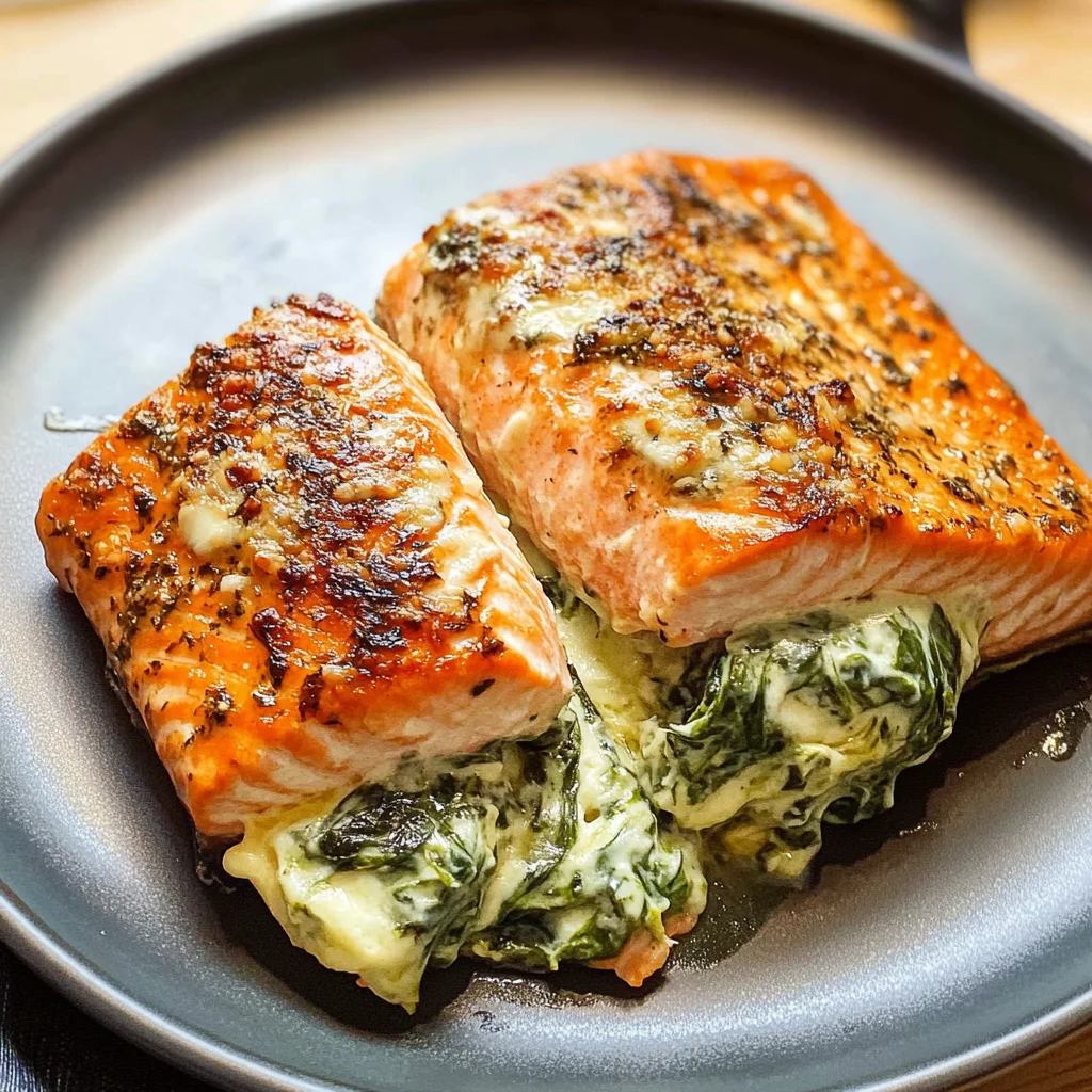 Spinach Stuffed Salmon