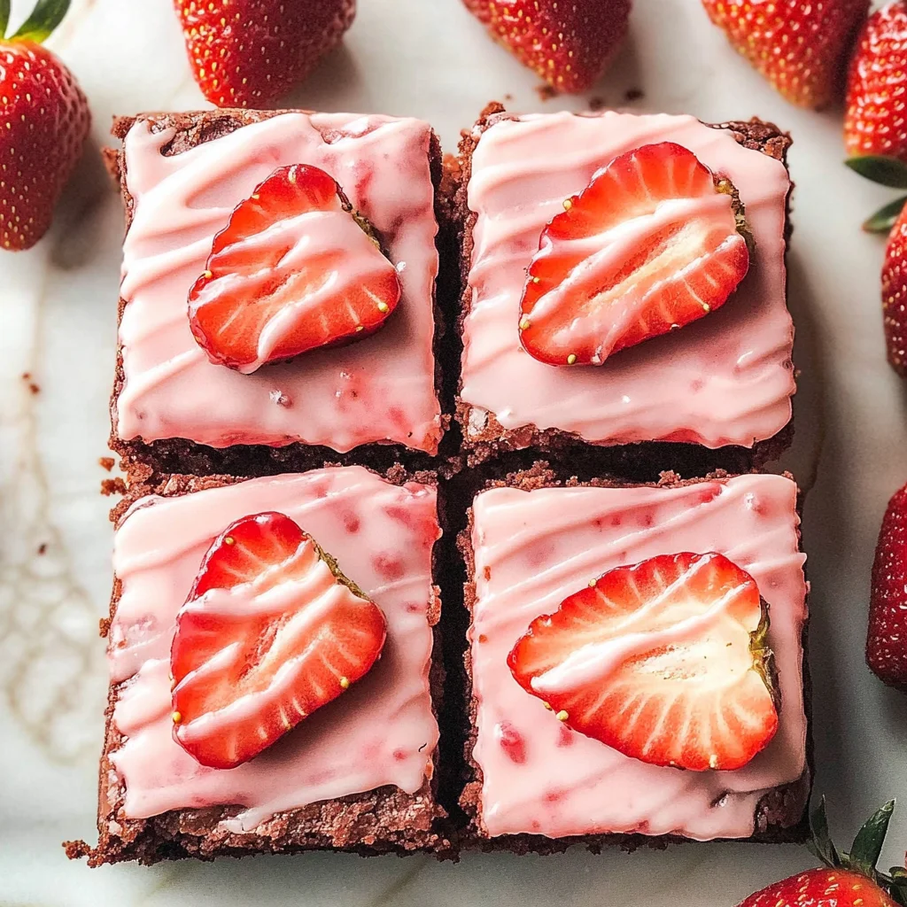 Strawberry Brownies Recipe