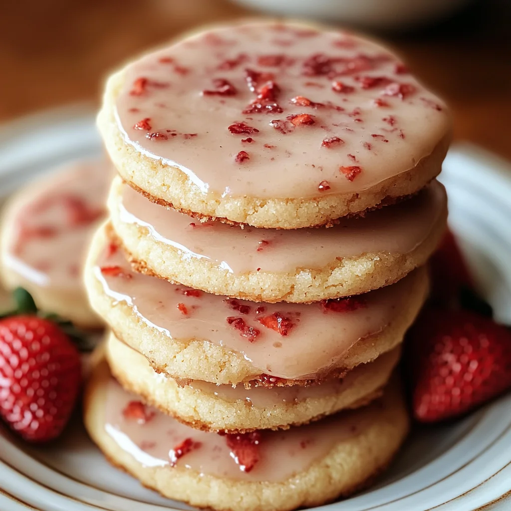 Strawberry Shortbread Cookies
