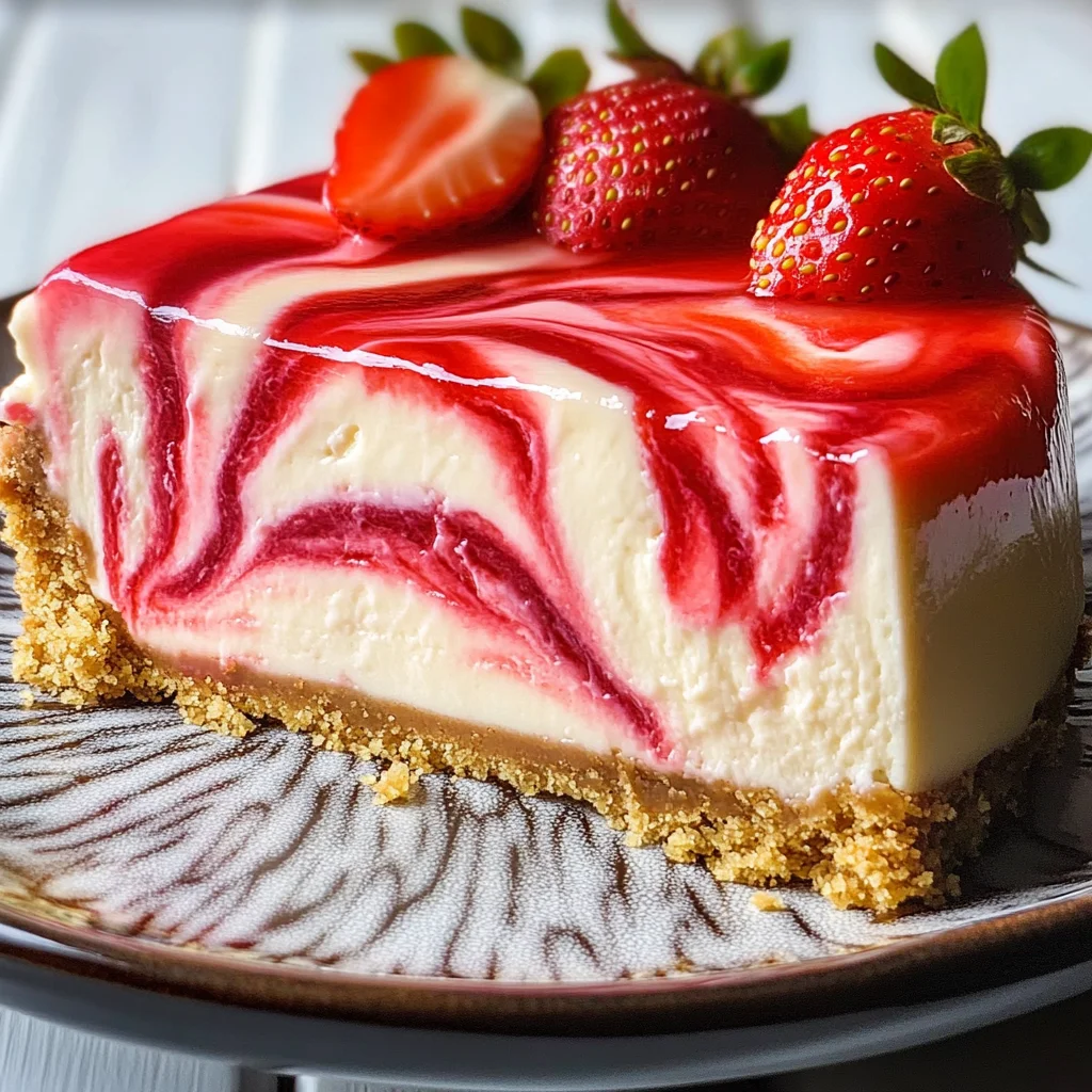 Strawberry Swirl Cheesecake Recipe