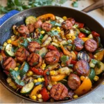 Summer Sausage Skillet with Andouille Sausage