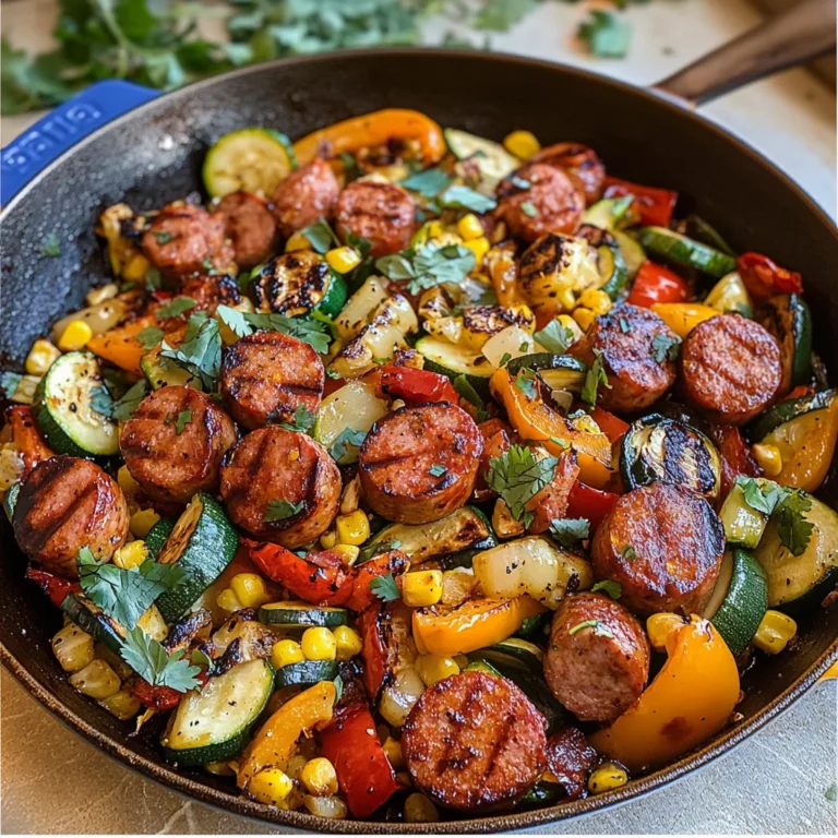 Summer Sausage Skillet with Andouille Sausage