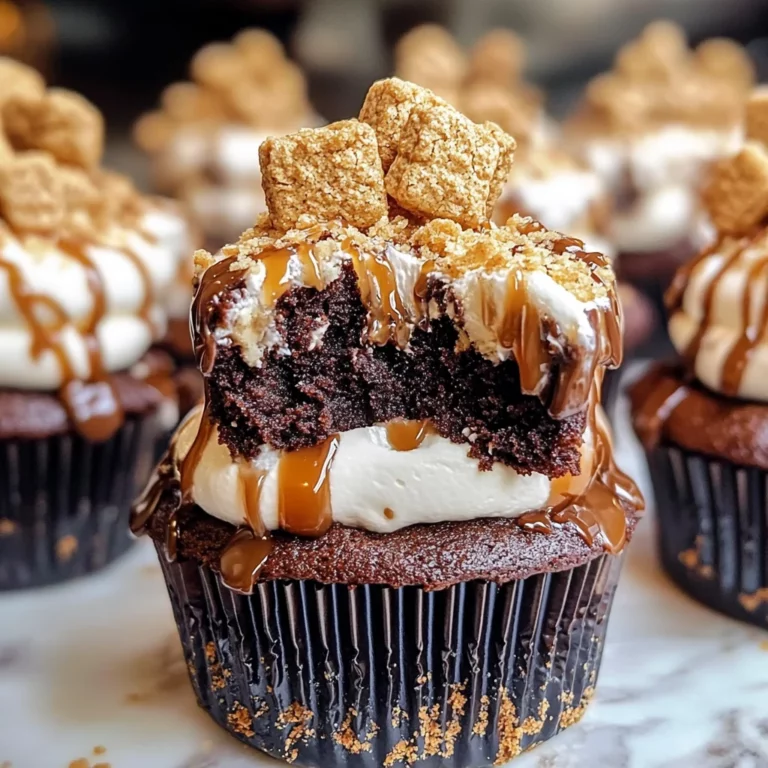 The Ultimate S'mores Brownie Cupcakes