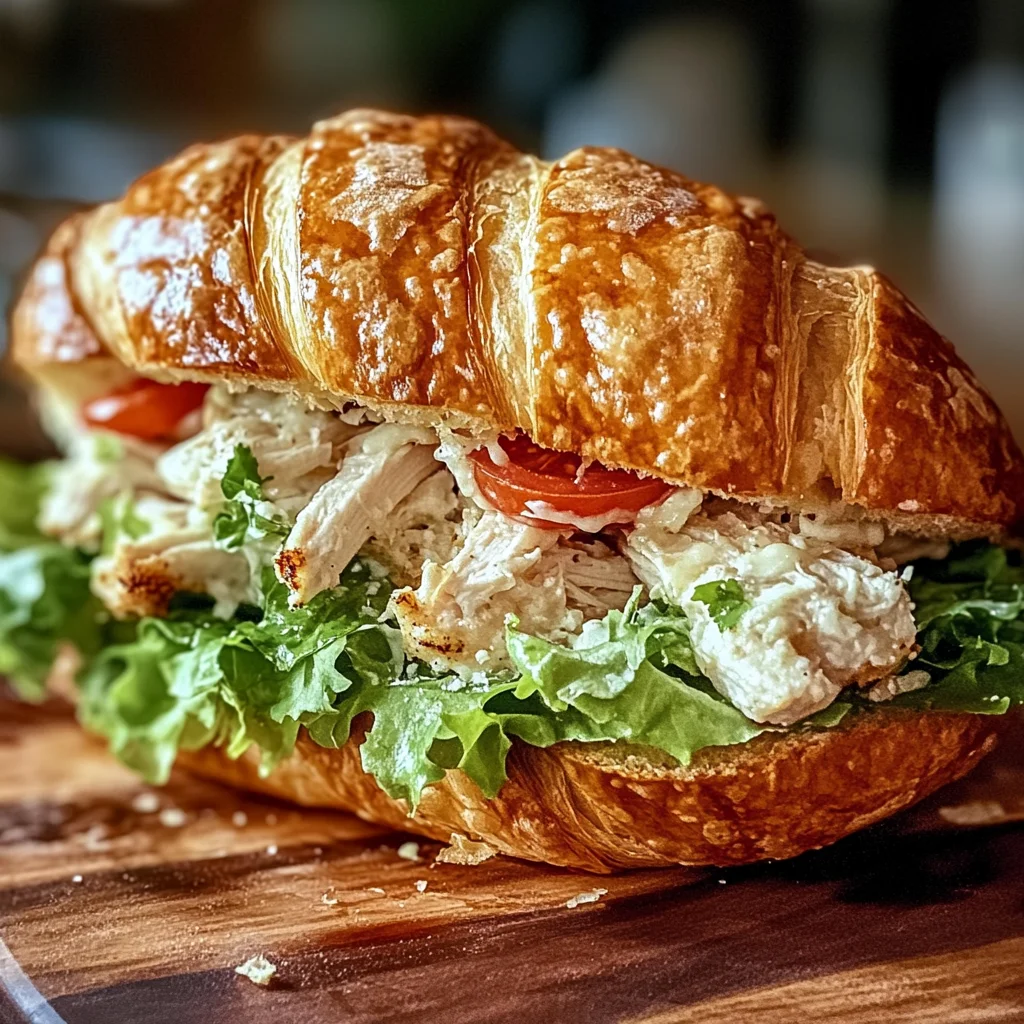 Chicken Caesar Croissant Sandwich