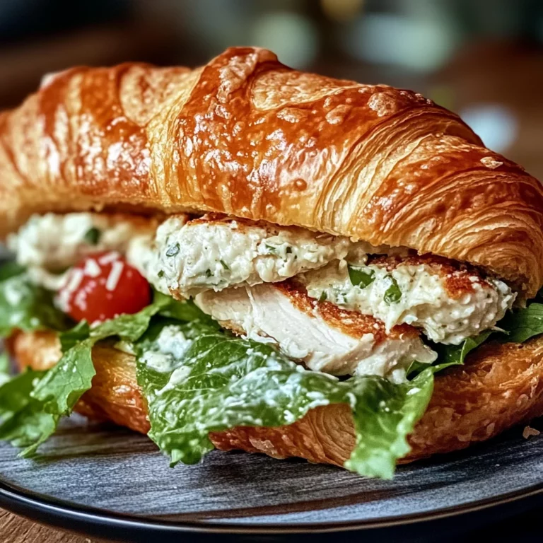 Chicken Caesar Croissant Sandwich