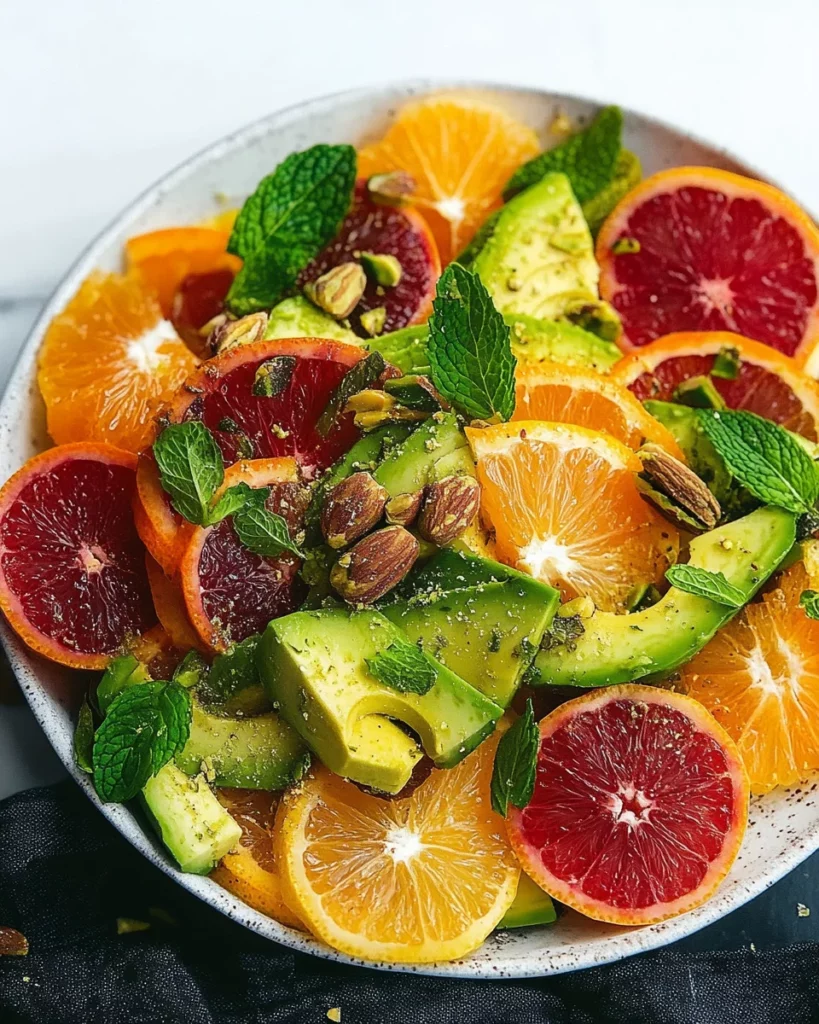 Citrus Avocado Salad with Pistachios and Mint