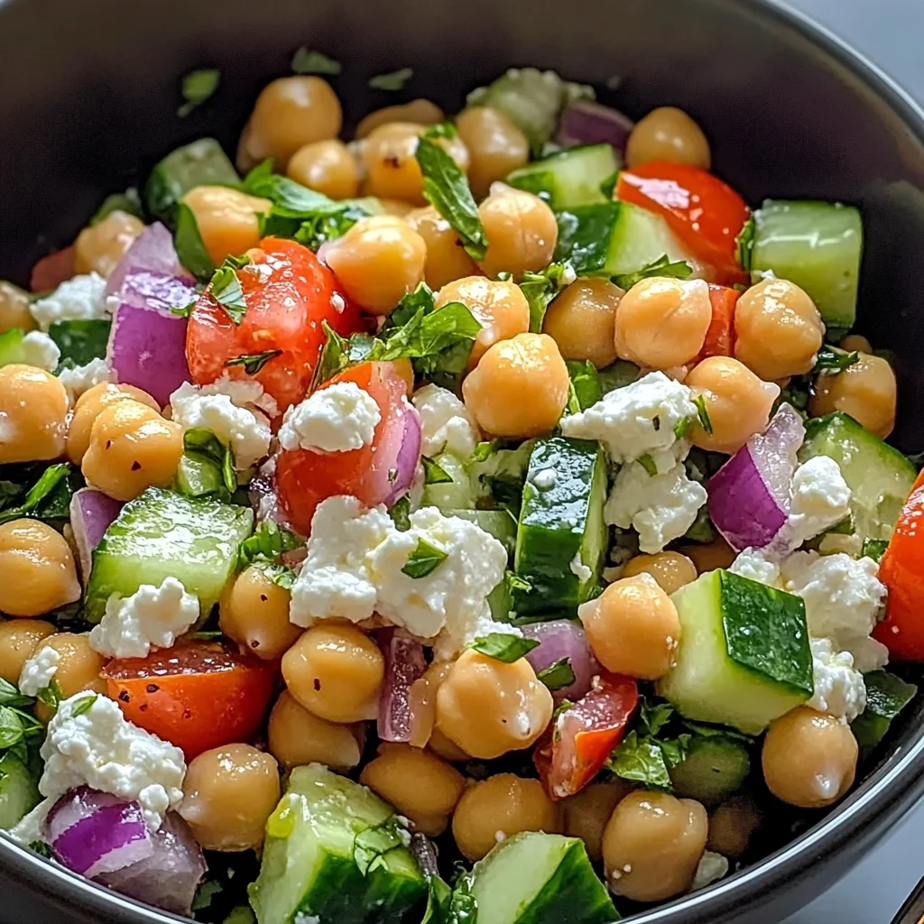 Cottage Cheese and Chickpeas Salad