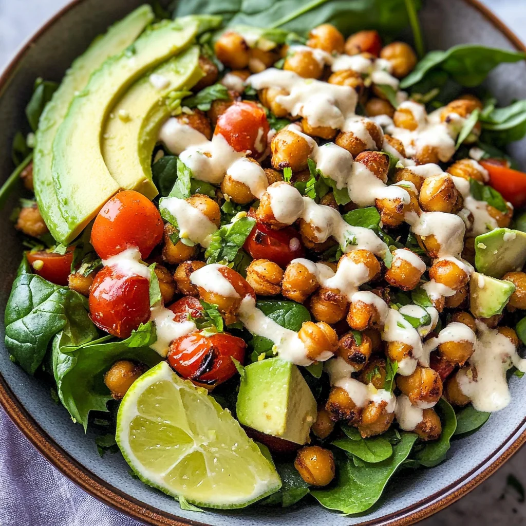 Crispy Chili Lime Garbanzo Beans Salad