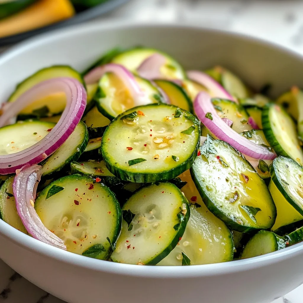 Crunchy Cucumber Zucchini Salad