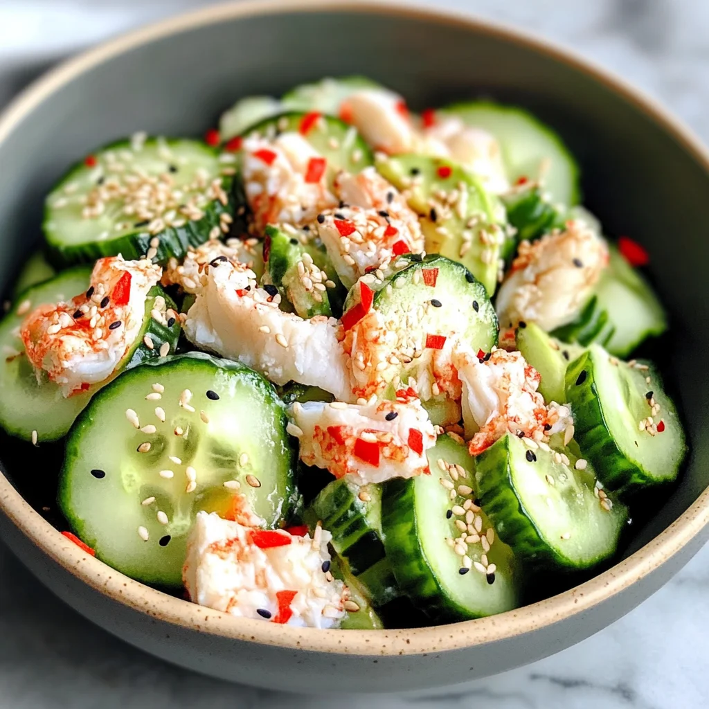 Easy California Roll Cucumber Salad