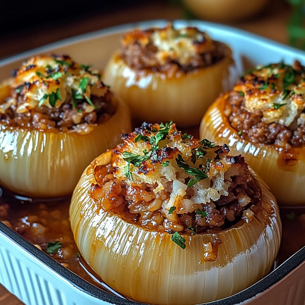 Greek Stuffed Onions