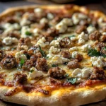 Hot Sausage Feta Honey Pizza