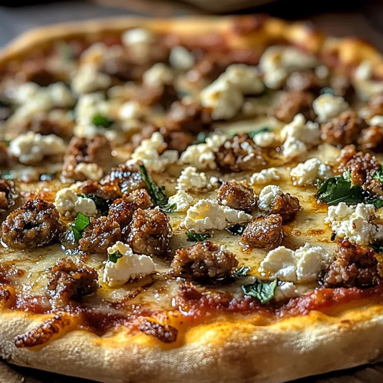 Hot Sausage Feta Honey Pizza