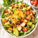 Loaded Chicken Taco Salad with Creamy Lime-Cilantro Dressing