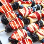 Red White and Blue Fruit Kabobs