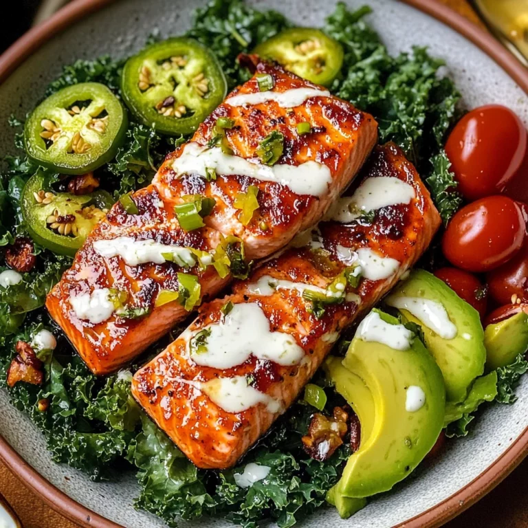 Spicy Honey Glazed Salmon Salad