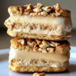 Walnut shortbread dulce de leche ice cream sandwich