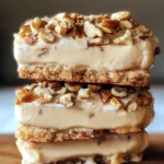 Walnut shortbread dulce de leche ice cream sandwich