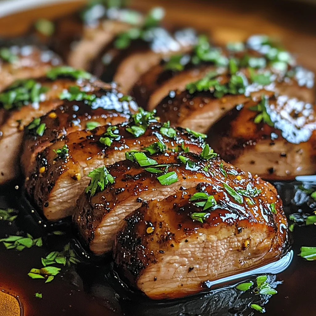 Balsamic–Glazed Pork Tenderloin