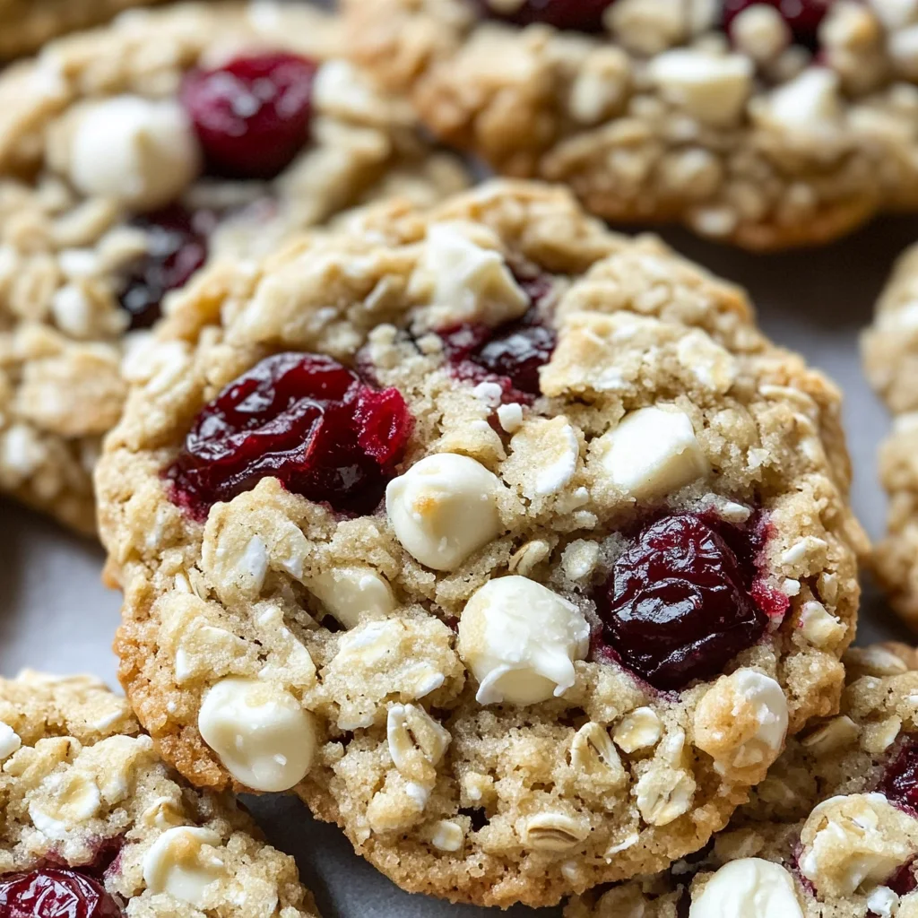 Cranberry White Chocolate Oatmeal Cookies