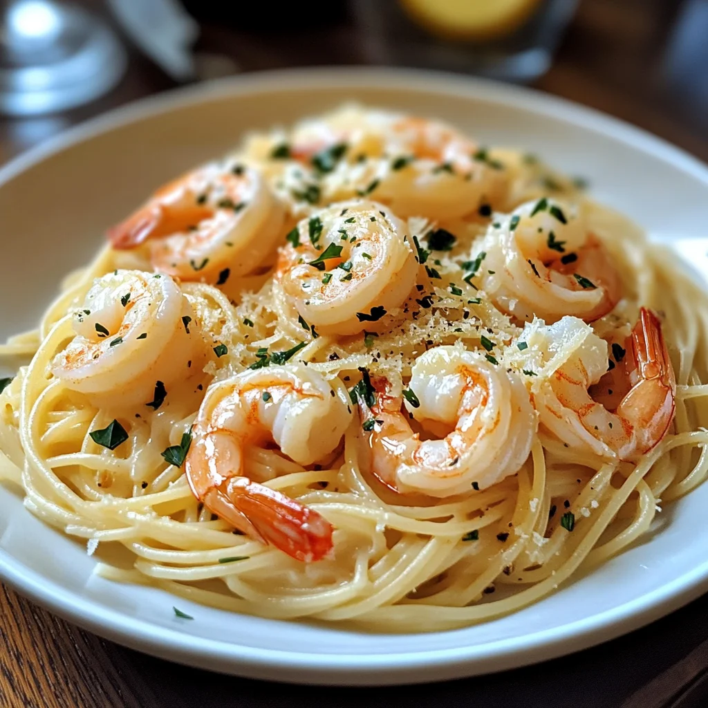 Creamy Angel Hair Pasta with Shrimp