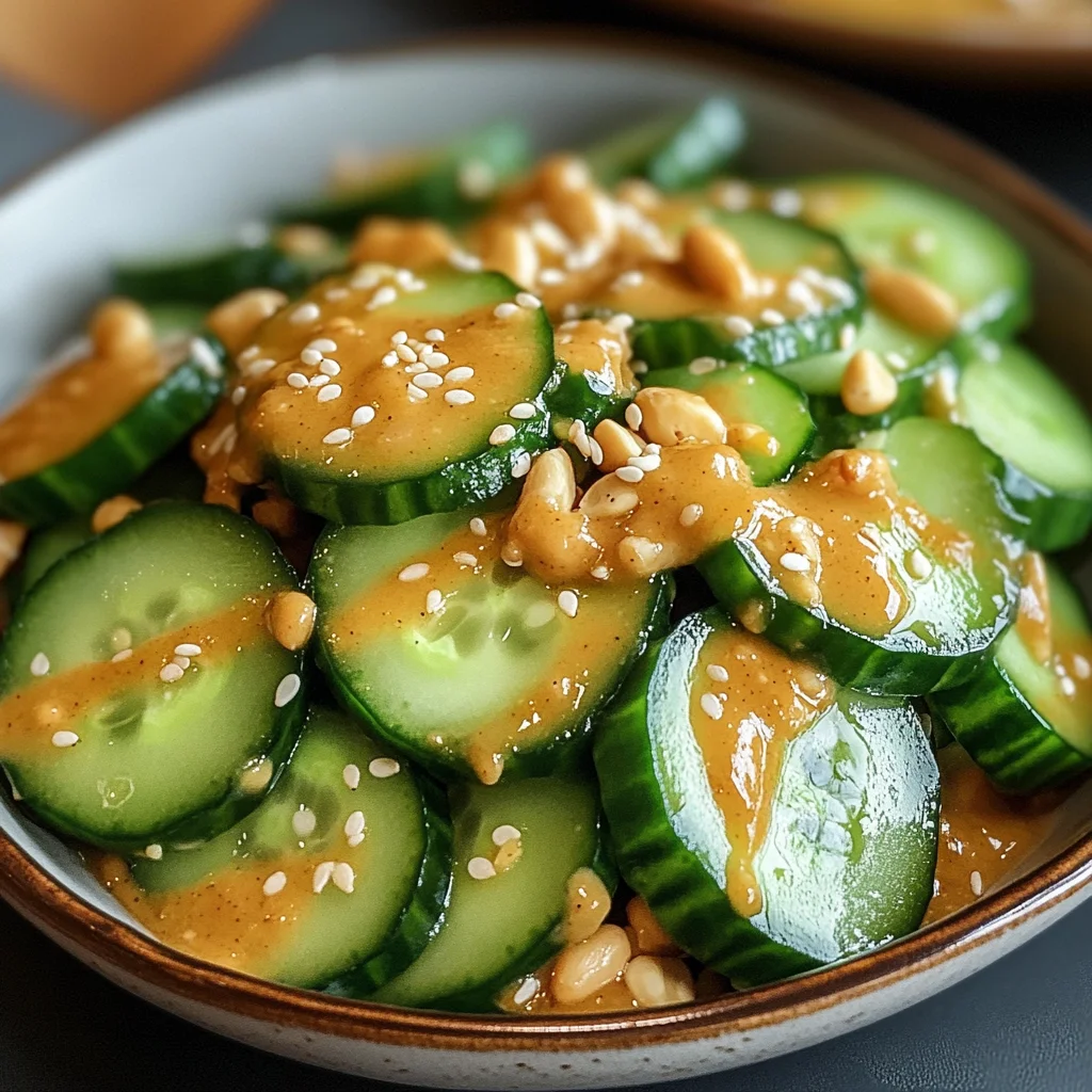 Cucumbers in Spicy Peanut Sauce
